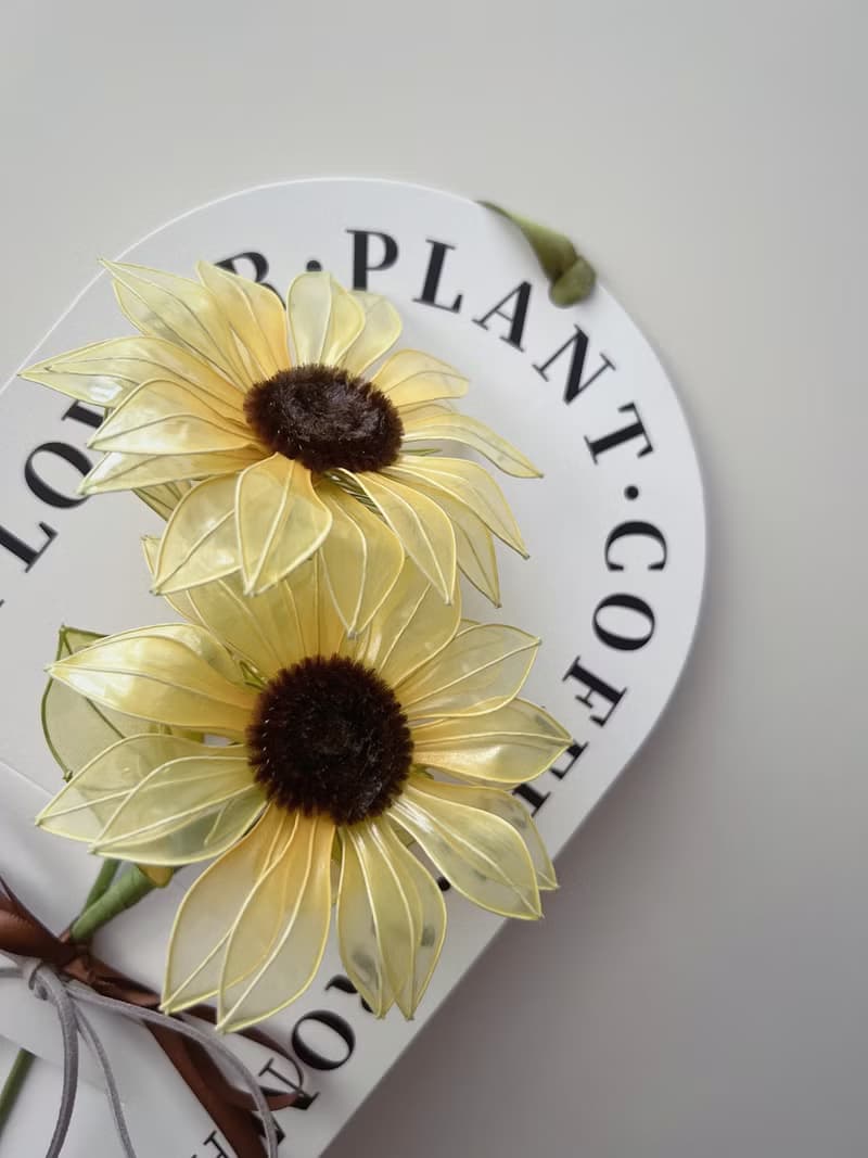 朝日花語 樹脂向日葵花飾