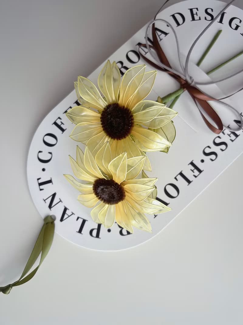 朝日花語 樹脂向日葵花飾