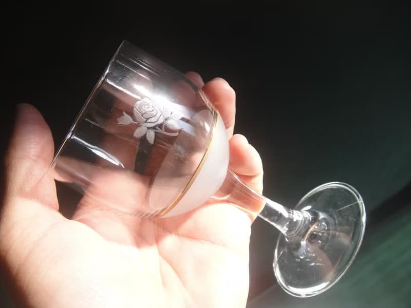 【老時光 OLD-TIME】早期二手精美玻璃酒杯組(五個一組)