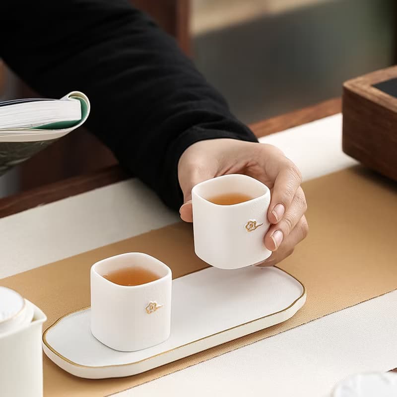 簡茶茶具禮盒套裝高檔新中式人文典故陶瓷茶器送禮