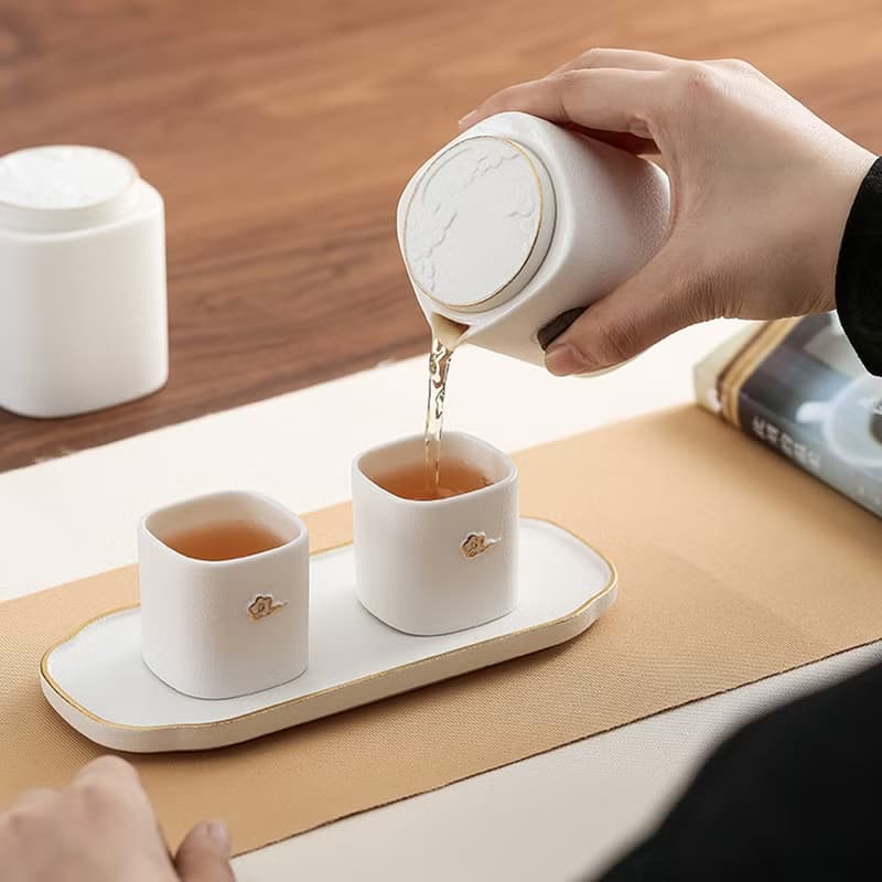 簡茶茶具禮盒套裝高檔新中式人文典故陶瓷茶器送禮