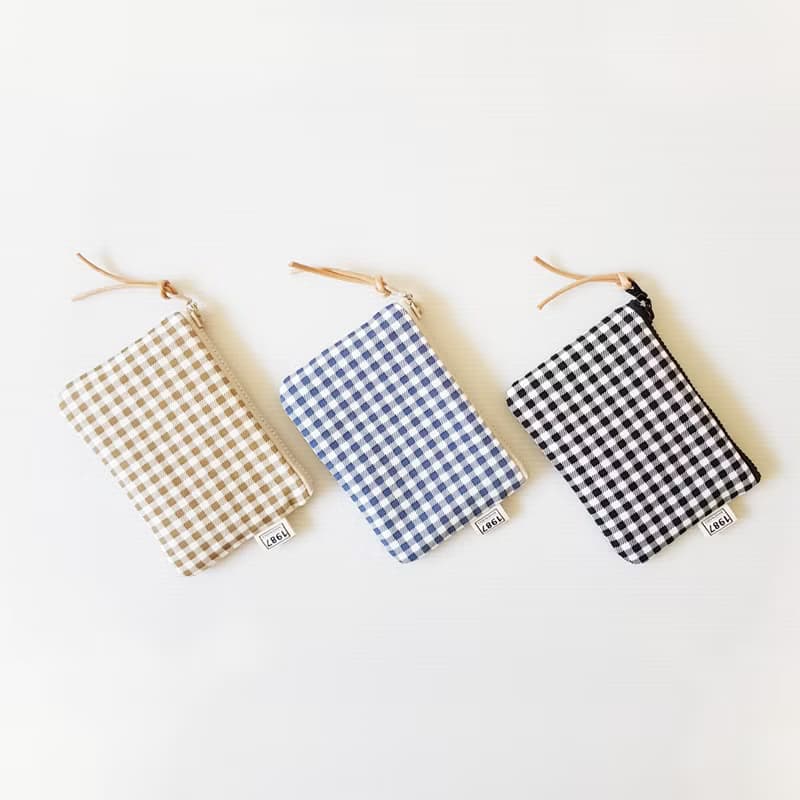 【小方格系】共3色 零錢包 萬用包 卡套 隨身包 拉鏈袋 禮物