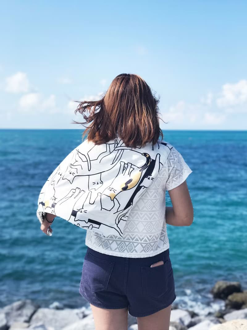 scarf print with calico cat Premium silk satin