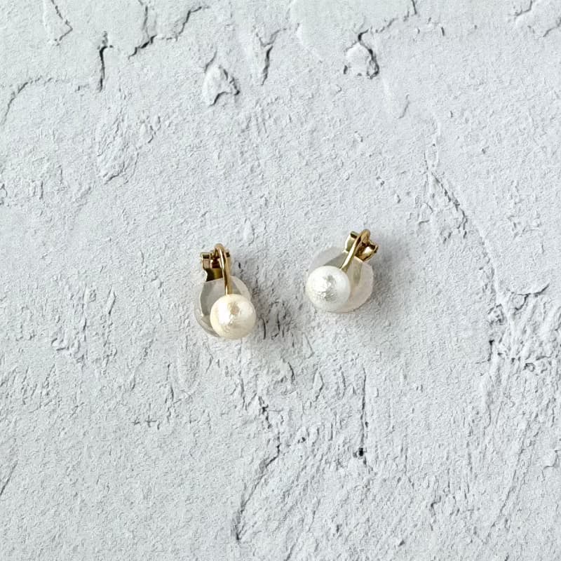 pearl ear cuff/ear clip 【6mm】【Not a pair, just one】