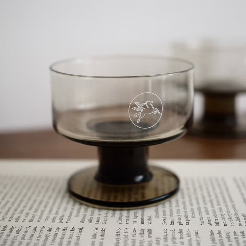 1970年 法國 復古 煙熏 玻璃杯 / 香檳杯 / 甜點杯 (一件)