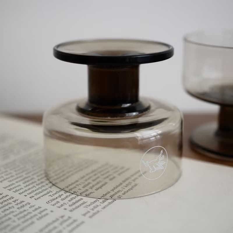 1970年 法國 復古 煙熏 玻璃杯 / 香檳杯 / 甜點杯 (一件)