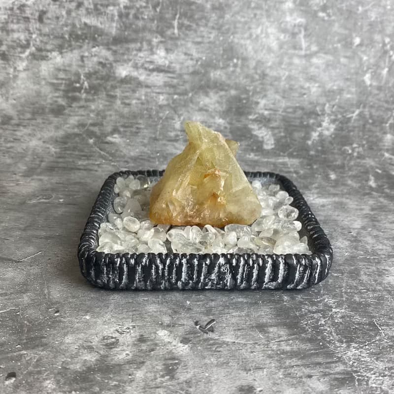 水晶簇- 黃水晶原礦  辦公室療癒微景觀 裝置擺飾 一物一圖
