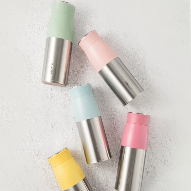 日本 MOMOCONCEPT Lupinus 保溫杯 銀色瓶身 400ml 5 色可選