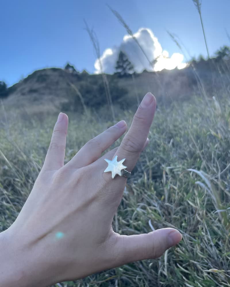 多角戒指/ 925純銀戒指/ 活圍戒指