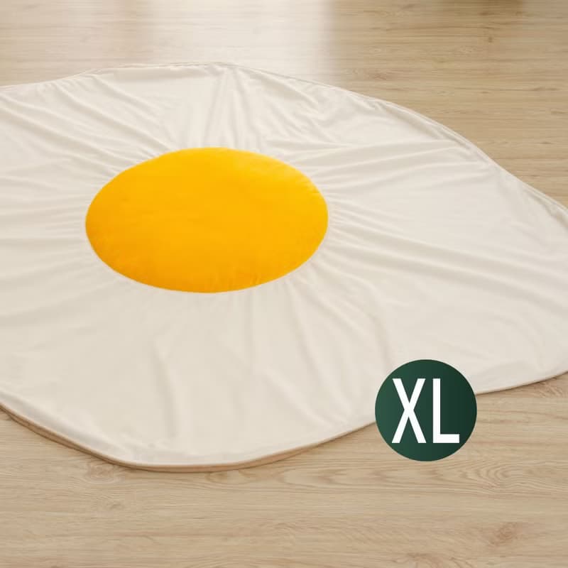 【聖誕禮盒】荷包蛋毛毯 培根毛毯 牛角麵包抱枕 聖誕節 交換禮物