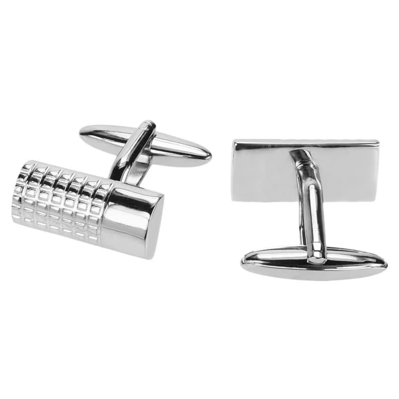 半圓柱型花紋袖扣