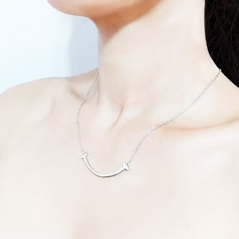 聖誕 交換禮物彎彎925純銀項鍊 簡約經典設計 (禮盒裝)