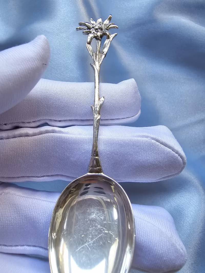 德國純銀老件向日葵茶匙/vintage美國西洋古董