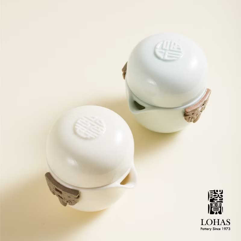 陸寶LOHAS 國立歷史博物館 聯名 春秋獸面玉飾 1壺1杯+便攜布袋