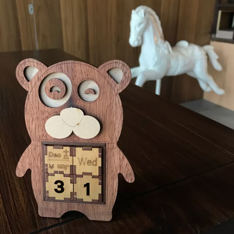 【手作DIY】可愛 小動物 造型 桌曆 萬年曆  禮物 情人節