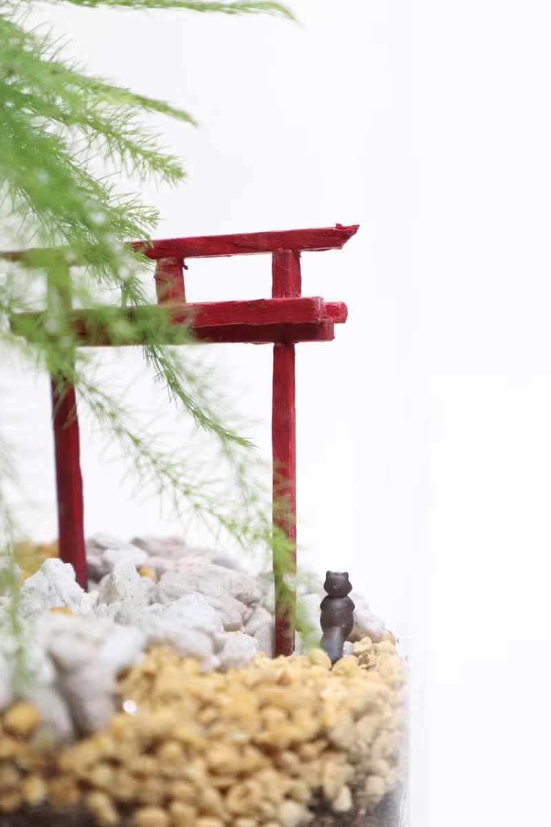 【微景觀】 狸貓神社 - 日式風格/鳥居/生日禮物/室內植物