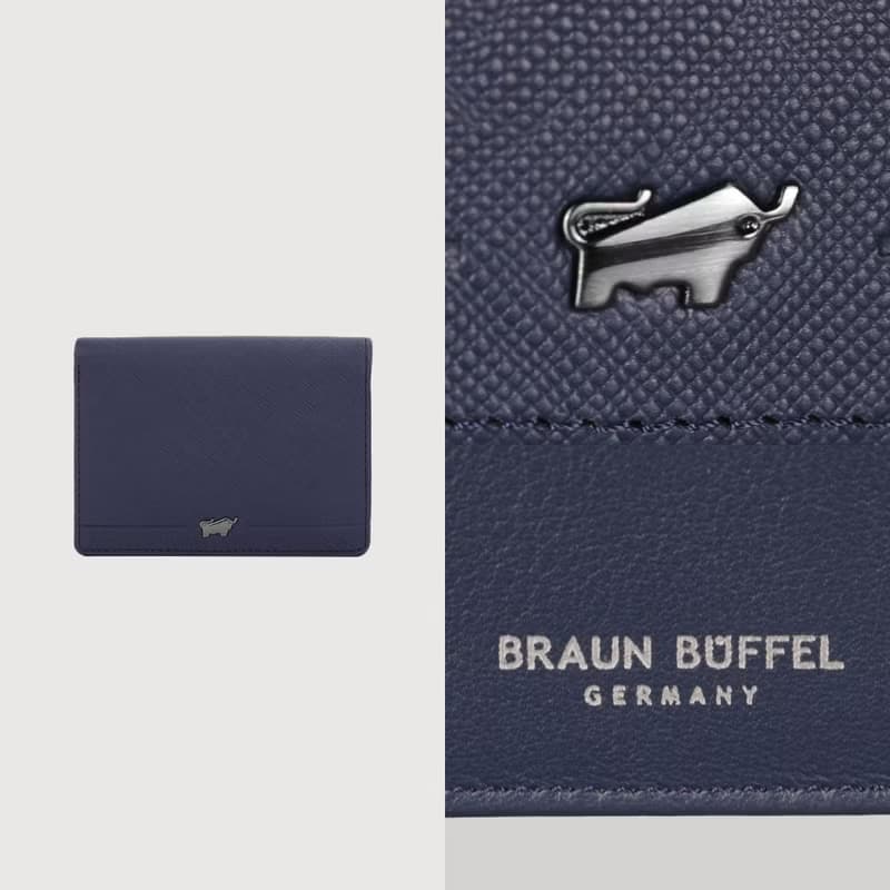 【免費升級送禮包裝】格瑞克-E 名片短夾-深藍/BF573-131-DB