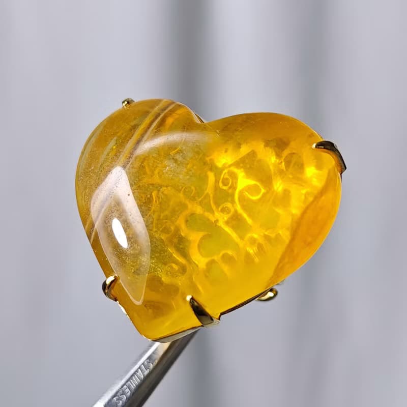稀有頂級黃螢石 心想事成 招財 大寶石戒指 內徑17.2mm 禮物 收藏