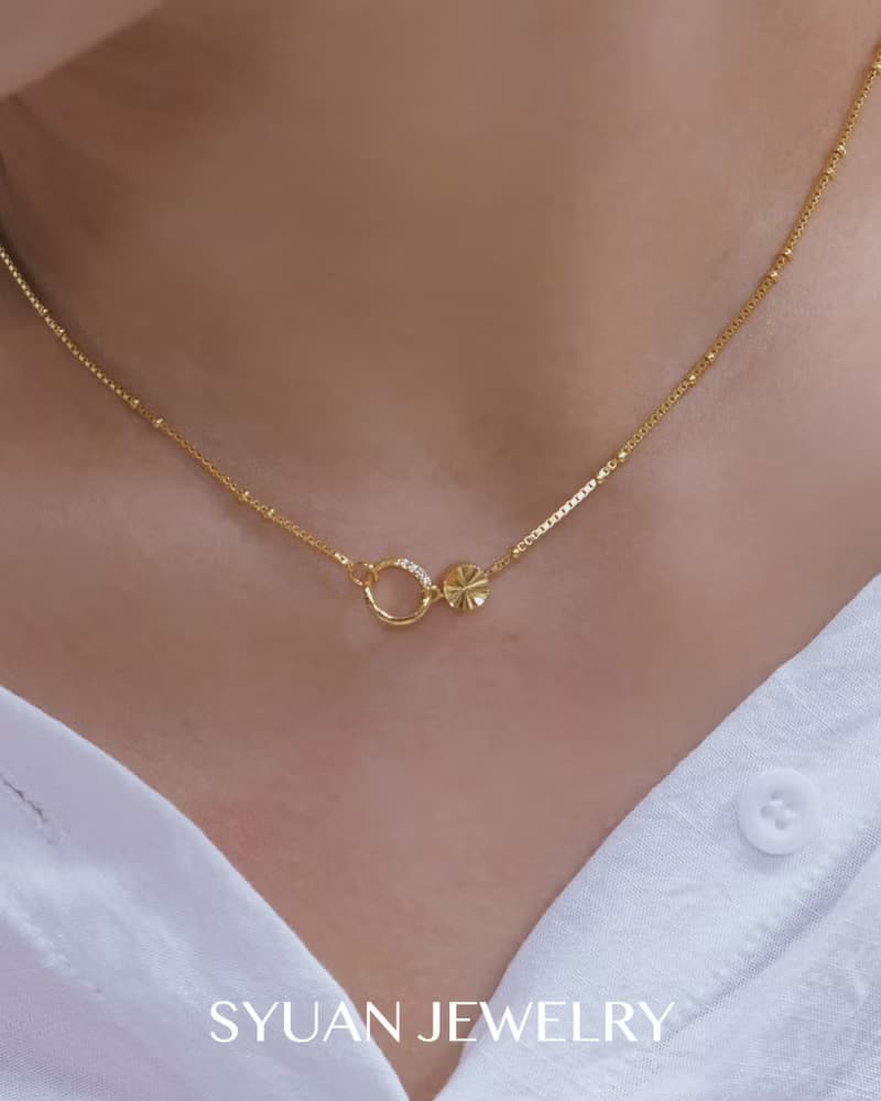 SYUAN JEWELRY | Be around me— 鍍18K鋯石項鍊生日 情人節禮物