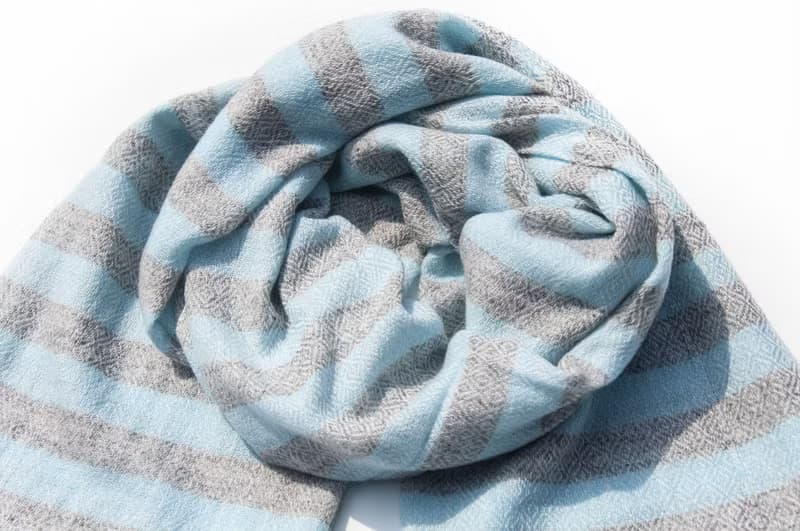 喀什米爾Cashmere 針織圍巾 純羊毛圍巾 手織圍巾 編織圍巾-法國