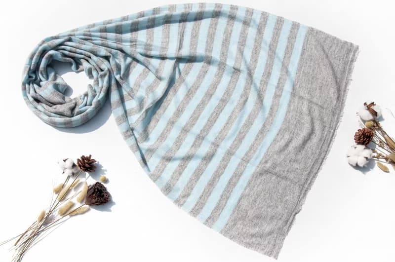 喀什米爾Cashmere 針織圍巾 純羊毛圍巾 手織圍巾 編織圍巾-法國