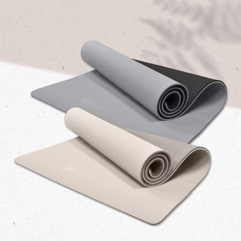 加厚10mm TPE瑜珈墊 加寬80cm 奶茶色