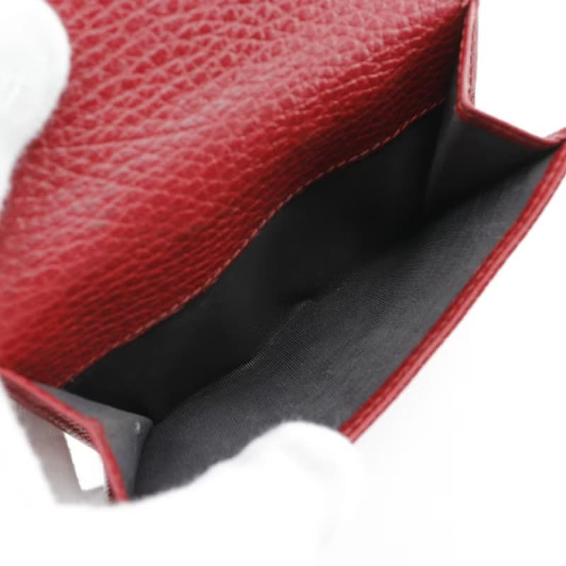 【日本直送】グッチ GUCCI GGマーモント 二つ折り財布 456122 レザー 赤 レディース【中古】