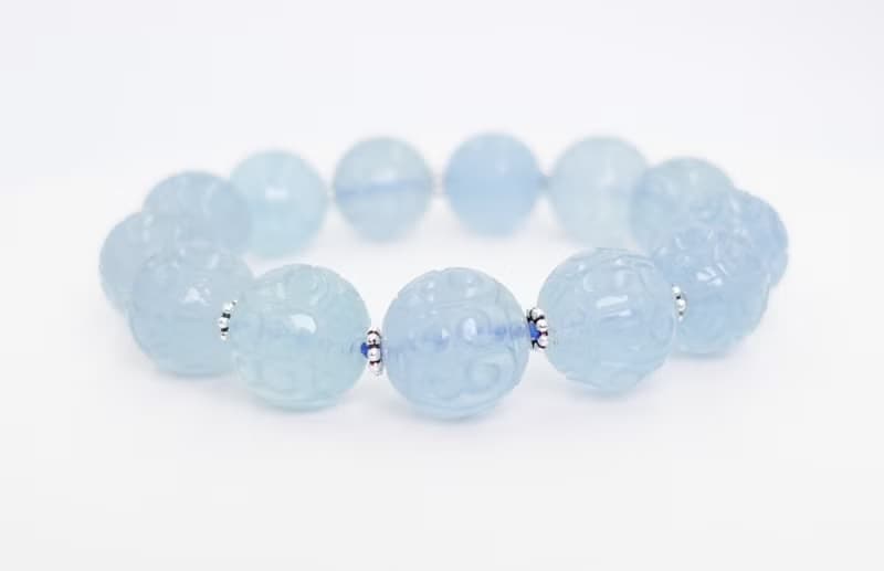 寶麗金珠寶-天然海水藍寶手珠