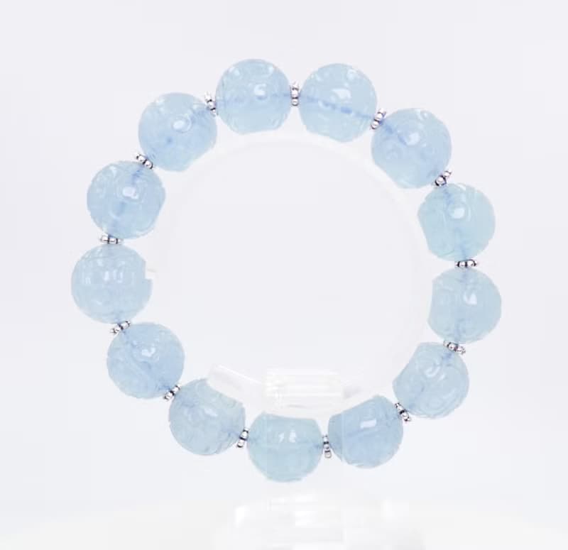 寶麗金珠寶-天然海水藍寶手珠