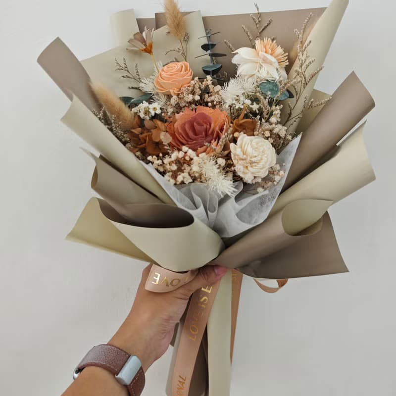 大束45公分索拉乾燥花束