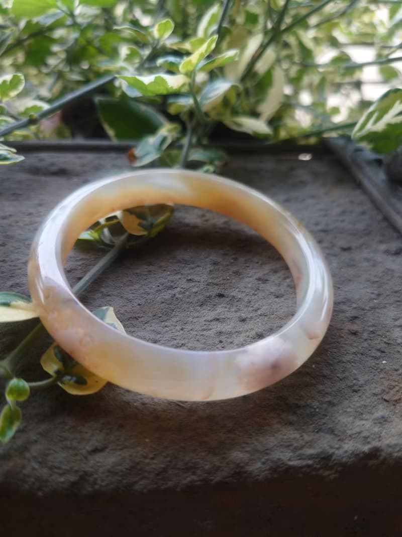 Miss feng天然石-樱花瑪瑙手鐲