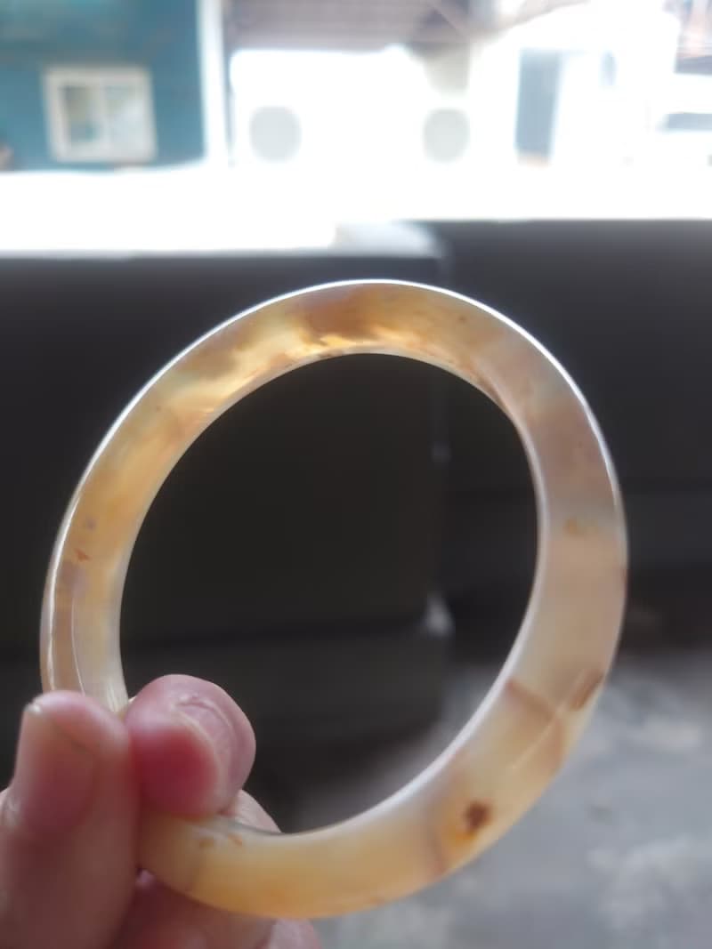 Miss feng天然石-樱花瑪瑙手鐲