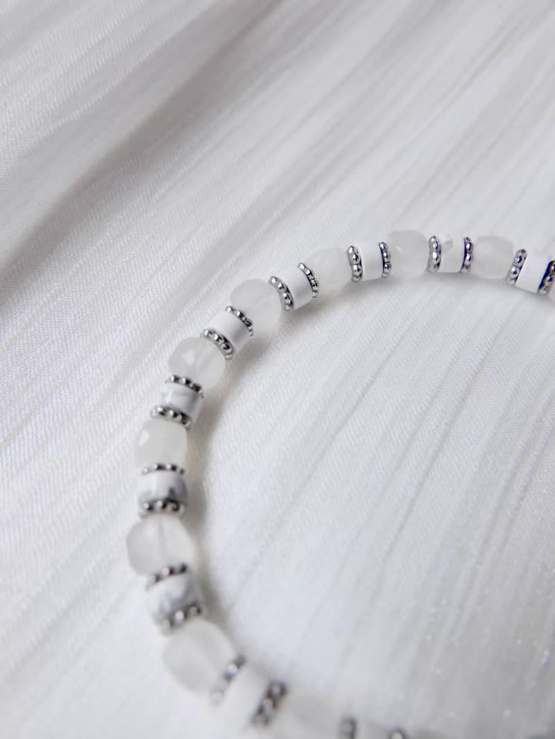 量身訂製/醫療鋼/天然石手串/月光石/白松石