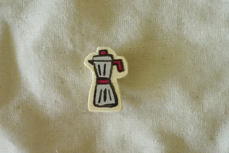 Moka Pot Handmade Wooden Pin