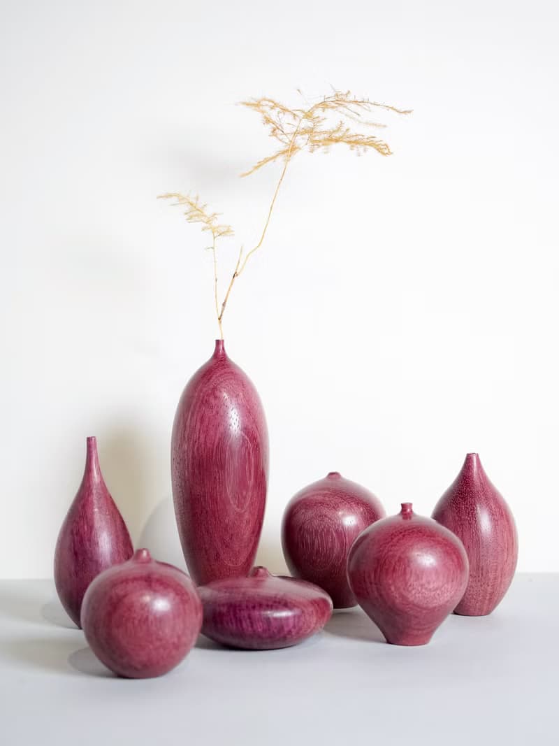 平安喜樂(紫氣東來版)紫芯蘇木製小花瓶新年禮物喬遷生日聖誕禮物