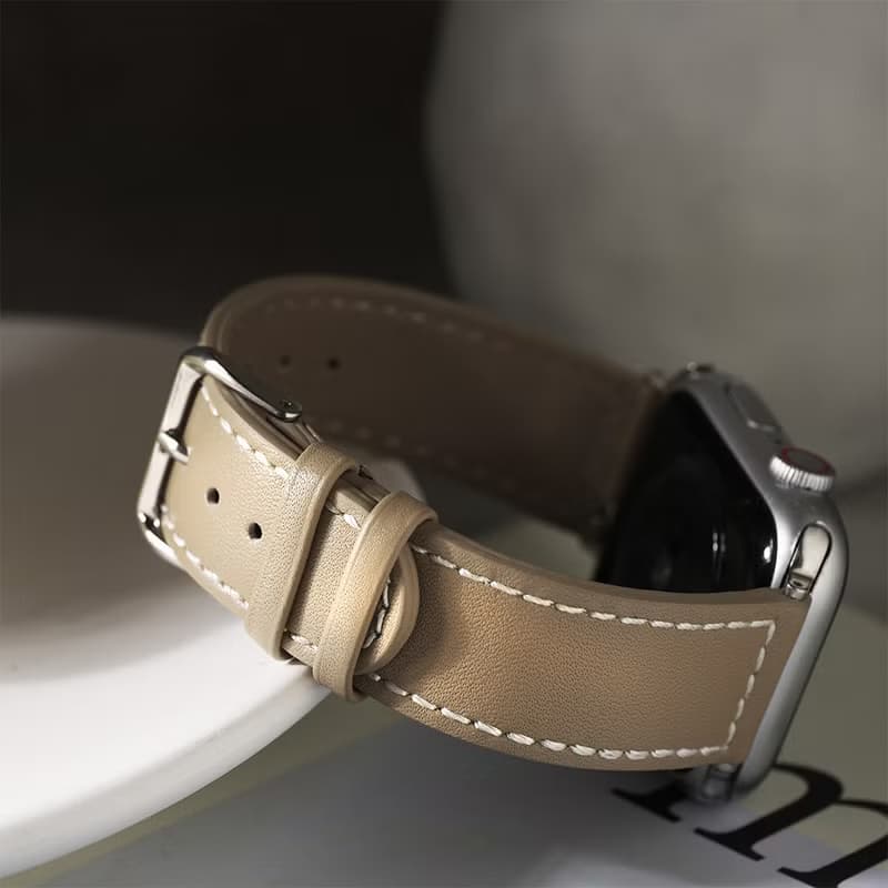 Apple watch - 【特別限定色】車線真皮蘋果錶帶