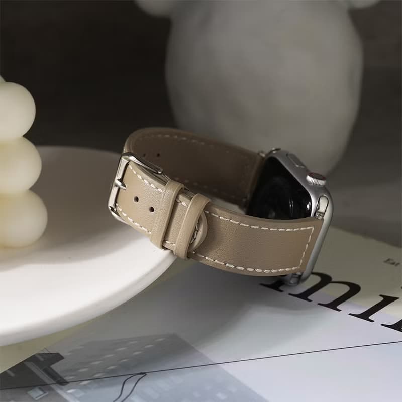 Apple watch - 【特別限定色】車線真皮蘋果錶帶