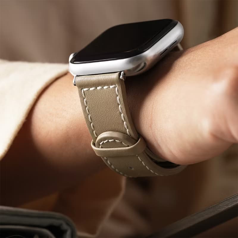 Apple watch - 【特別限定色】車線真皮蘋果錶帶