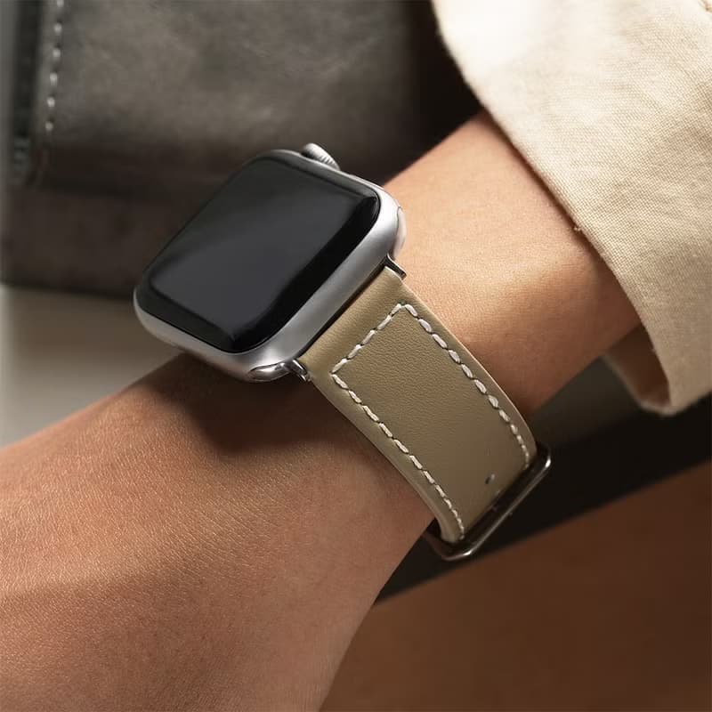 Apple watch - 【特別限定色】車線真皮蘋果錶帶
