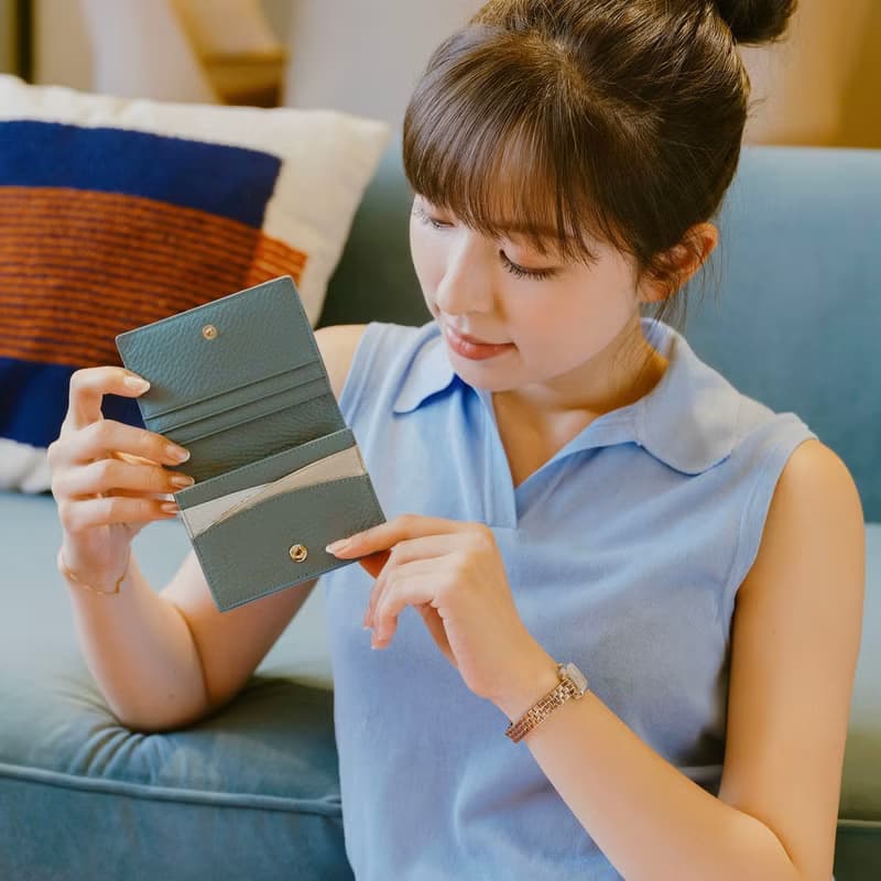 【開運皮夾】Lola雙摺皮革錢包- 森林綠 輕巧之選 女友送禮首選
