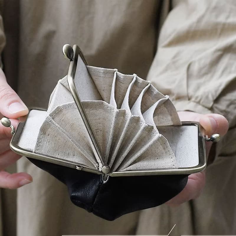 日本職人手作典雅多夾層卡片零錢包/短夾 Made in Japan by FOLNA