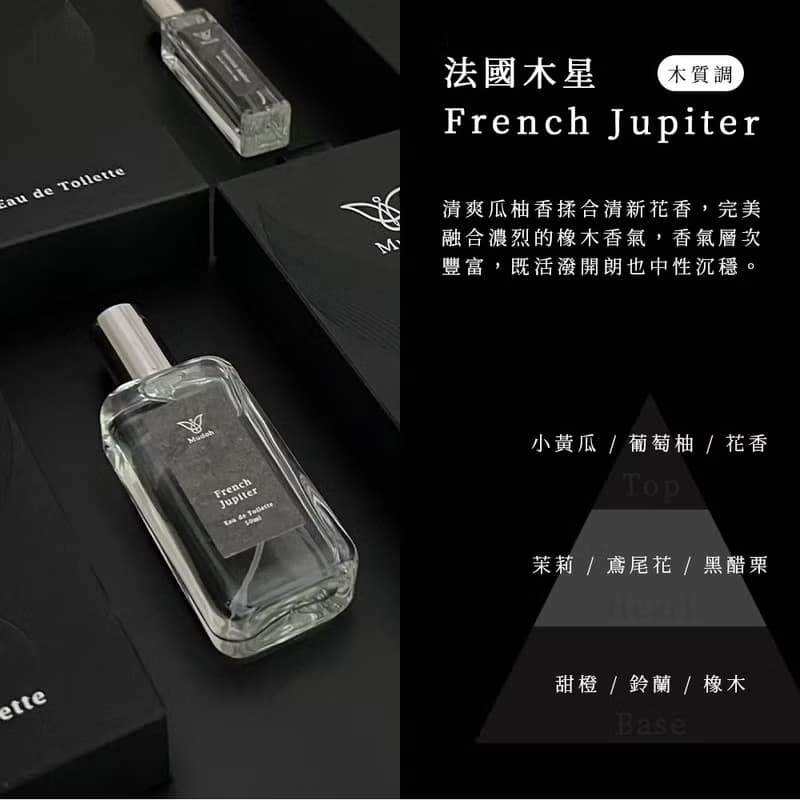 【Mudoh沐朵】經典淡香水【法國木星】(50ml)