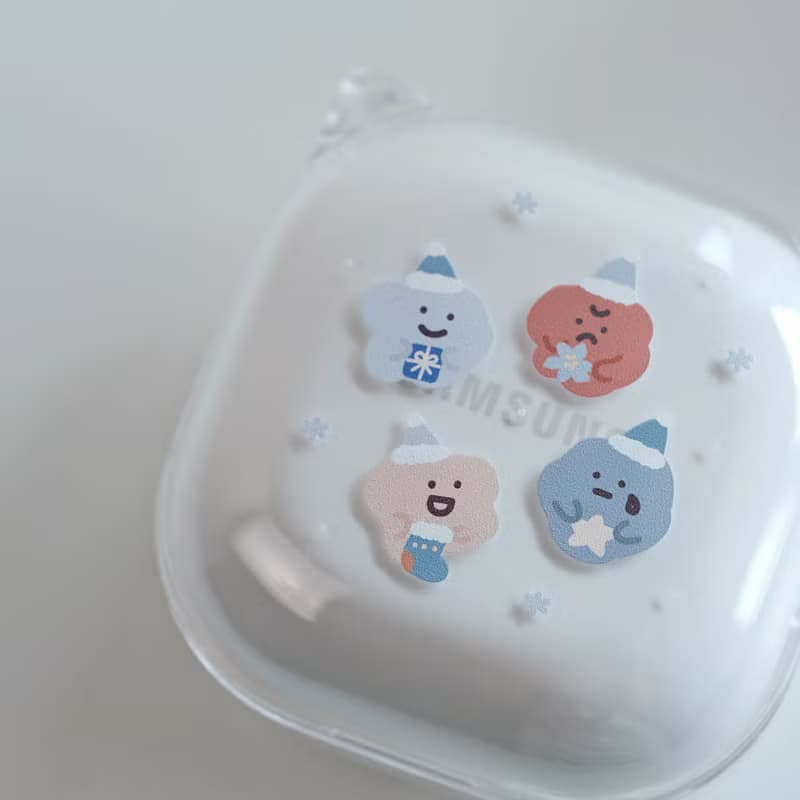 藍色聖誕 Samsung Galaxy Buds 2/Pro/Live 耳機保護套 交換禮物