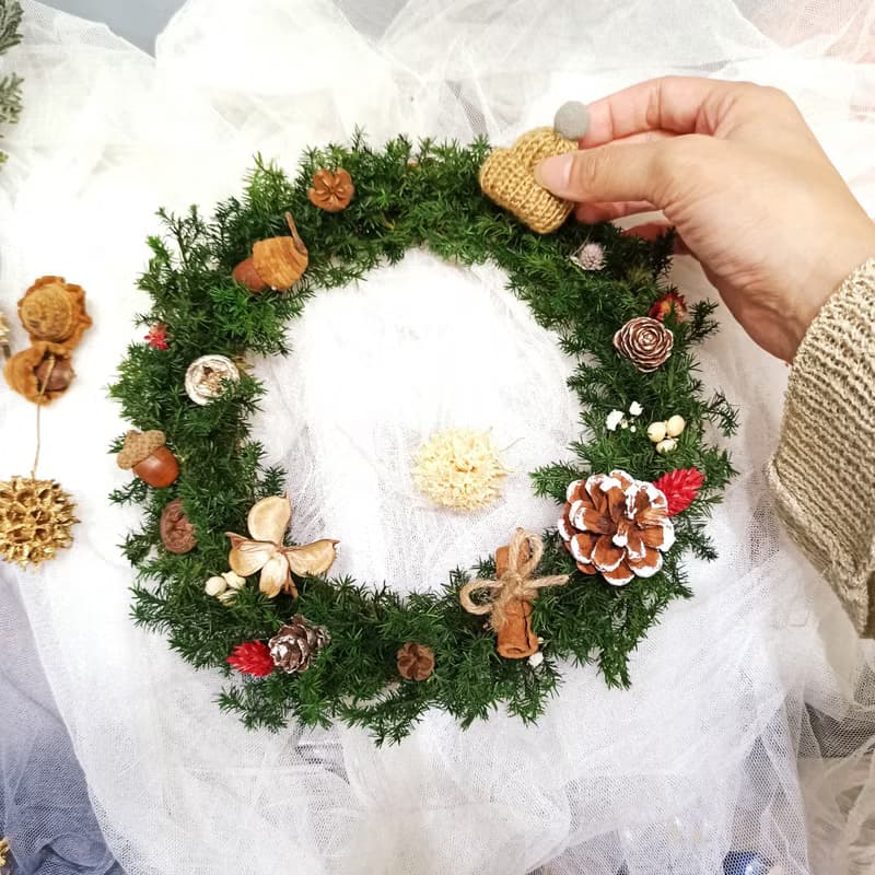 【體驗】永生雪松花圈  婚禮 佈置 開幕 復古 聖誕節 體驗 閨蜜 情侶