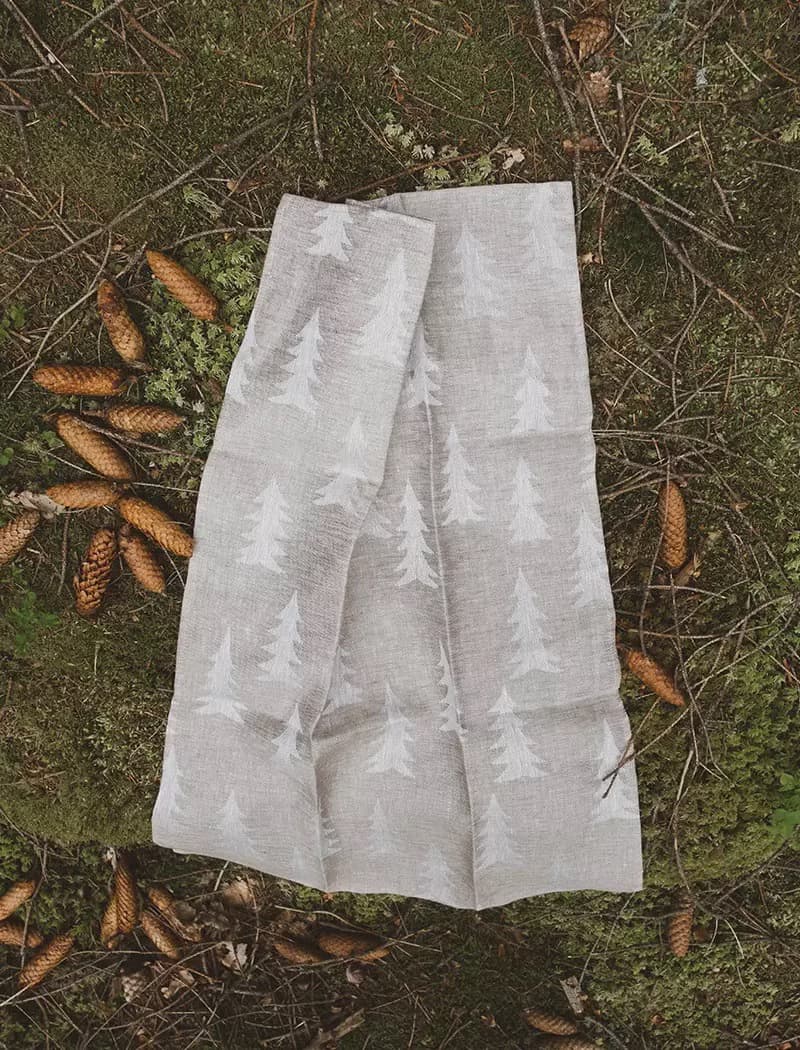 北歐設計款–杉樹聖誕樹茶巾,沙色 GRAN LINEN TEA TOWEL, SAND
