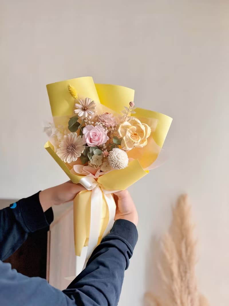 煦陽 索拉太陽花束 永生花束 畢業花束