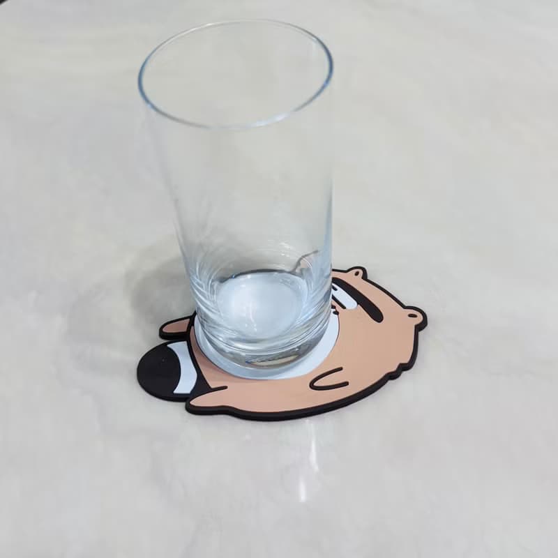 動物系列 我想躺平矽膠杯墊∣實用小廢物