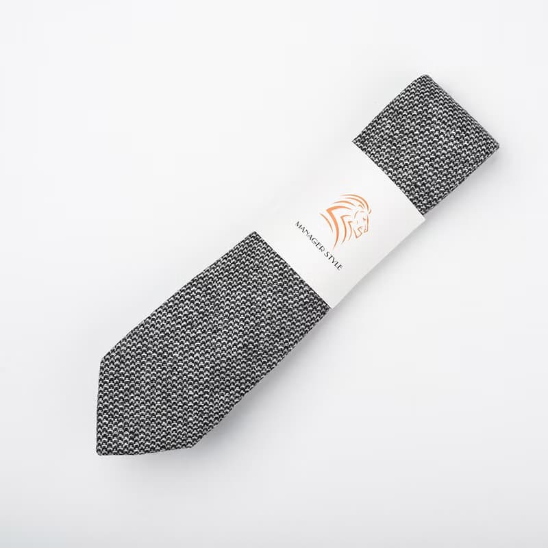 襯衣的犒賞 羊毛系列領帶-灰白密度 W1225-3