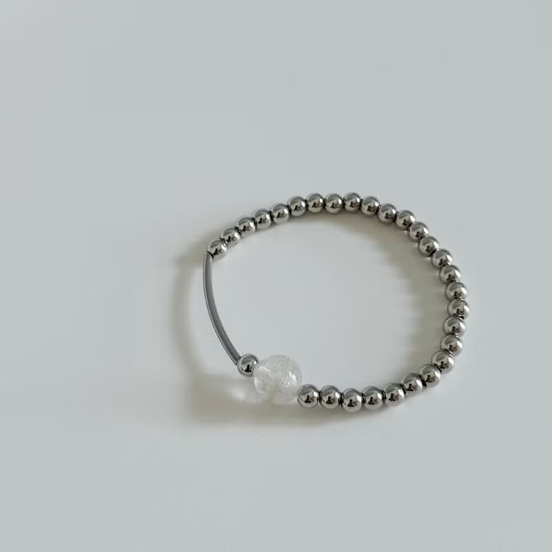 安心洗澡 不鏽鋼 簡約設計 母乳彈性手鍊