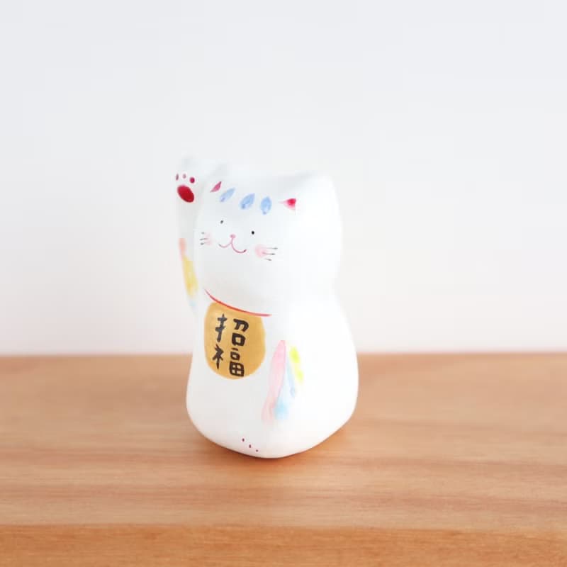 一点ものの優しさ 　 彩り招き猫　ブルー